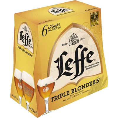 Bière Blonde Leffe Triple 6x25 cl