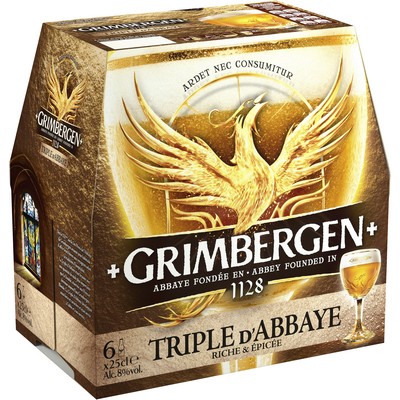 Grimbergen Bière d'Abbaye 6X25CL GRIMBERGEN TRIPLE 8.0 DEGRE ALCOOL
