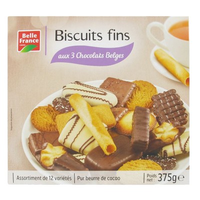 Assorted Fine Biscuits 12 Varieties Belle France Box 375g