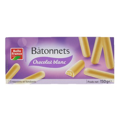 Belle France Crunchy White Chocolate Sticks 150g
