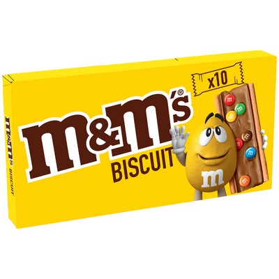 M&M's Biscuit nappé de chocolat au lait et de M&M's minis - Pocket x10 - 198g