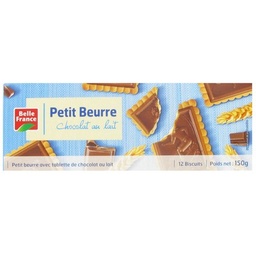 [21163] PETIT BEURRE CHOCOLAT LAIT X 12 BF ETUI 150 G