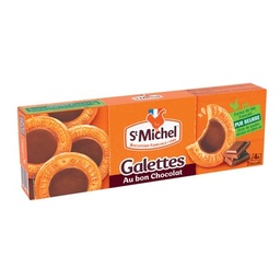 [11580] ST MICHEL - GALETTES CŒUR CHOCOLAT - LES 4 SACHETS DE 3 GALETTES- LE PAQUET DE 121G