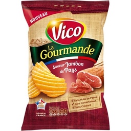 [19381] CHIPS LA GOURMANDE JAMBON DE PAYS 120 G