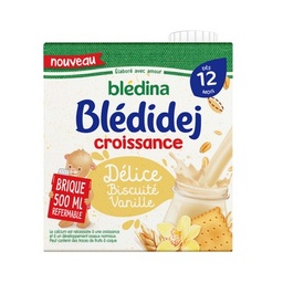 [33150] BLEDINA BLEDIDEJ Croissance Délice Biscuité Vanille 500ml Dès 12 Mois