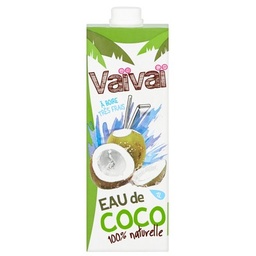 [02637] VAIVAI Eau de Coco 100% naturelle sans sucres ajoutés brique de 1 Litre