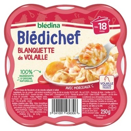 [13085] BLEDINA BLEDICHEF Blanquette de Volaille 250g Dès 18 Mois