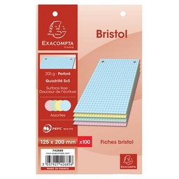 [18561] PTX100 FICHE BRISTOL EXACOMPTA