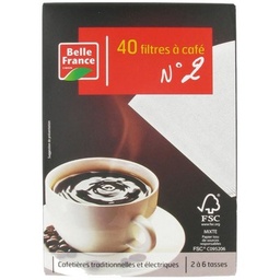 [22140] PACK OF 40 COFFEE FILTERS N°2 BF