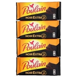 [66742] Tablette chocolat Poulain Noir Extra 4x100g