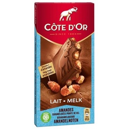 [10891] Côte d'Or Bloc Lait Amandes Caramélisées pointe de sel 180g