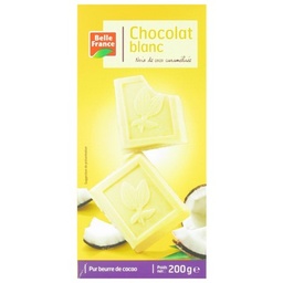 [04872] CHOCOLAT BLANC NOIX DE COCO BF TABLETTE 200 G