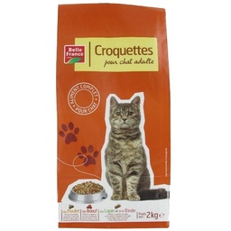 [09141] CROQUETTE CHAT POULET/BOEUF/LAPIN/DINDE BF SAC 2KG