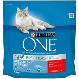 [11224] PURINA ONE Chat Stérilisé - au Bœuf et au Blé - 1,5 KG - Croquettes pour chat adulte