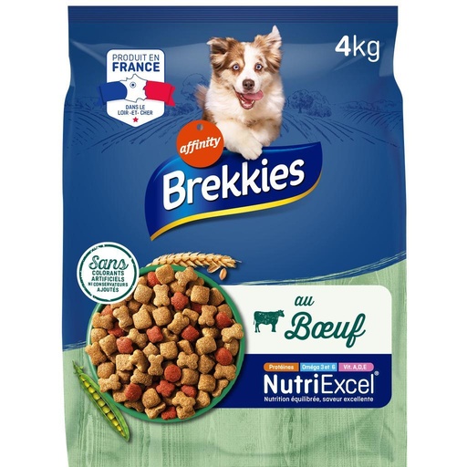 [31029] BREKKIES Adult Dog Kibble Beef 4kg