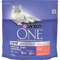 [10630] PURINA ONE Chat Sensible - au Saumon et au Riz - 1,5 KG - Croquettes pour chat adulte