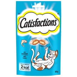 [09644] CATISFACTIONS Friandises au saumon pour chat et chaton 60g