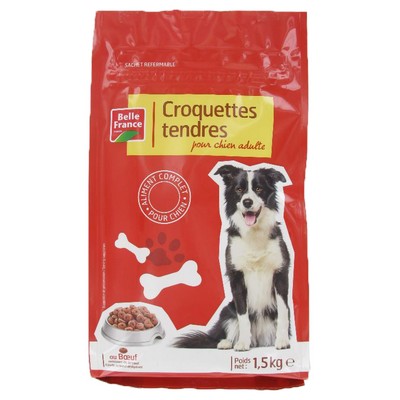 [06209] CROQUETTE TENDRE CHIEN BOEUF BF SAC 1.5 KG