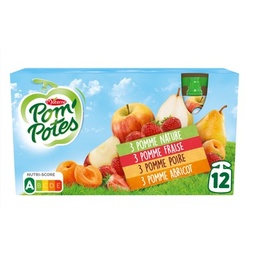 [05672] POM'POTES Compotes Gourdes Multivariétés 12x90g