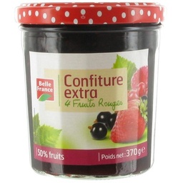[34874] CONFITURE EXTRA 4 FRUITS ROUGES BF POT 370 G
