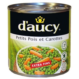[12960] 265g POIS EXTRA FINS CAROTTES D'AUCY