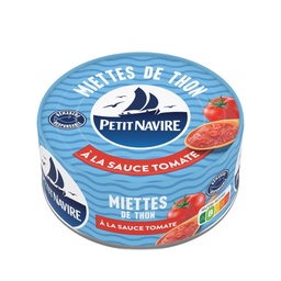 [34091] Miettes de Thon à la sauce tomate Démarche Responsable PETIT NAVIRE 140g