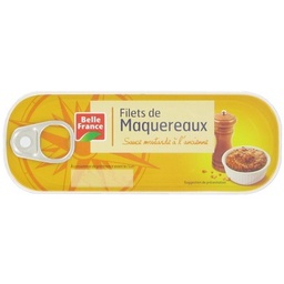 [09221] FILET MAQUEREAU SCE MOUTARDE BF BOITE 1/4 OF 169 G