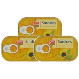 [09302] SARDINE A L HUILE DE TOURNESOL BF BTE 3X 1/10 207G