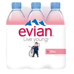 [05098] EVIAN 6X50CL PLASTIQUE RECYCLE RPET