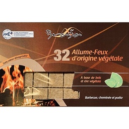 [28244] 32 CUBE BOIS ALLUME-FEU PLAQUE S