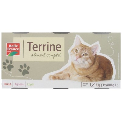[05147] Belle France Multi-Meat Cat Terrine Box 3 x 400g (1.2kg)