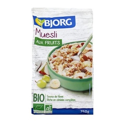[37886] BJOR Cereales muesli aux fruits 750g bio