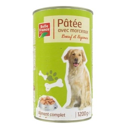 [53402] PATEE MORC CHIEN BOEUF LEGUMES BF BOITE 3/2 1200 G