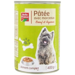 [05096] PATEE MORC CHIEN BOEUF LEGUMES BF BOITE 1/2 400 G
