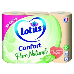 [23195] Papier toilette Lotus Pure Natural x6 
