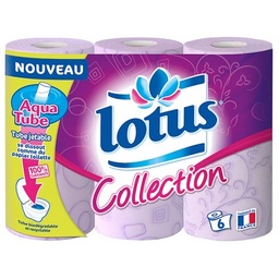 [36281] Papier toilette Lotus Confort Collection Lilas ou Blanc x6