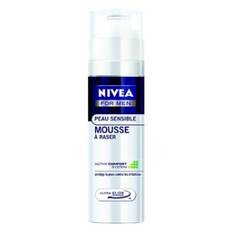 [23939] Mousse à raser Visage Homme Peau Sensible 0% alcool NIVEA MEN la bombe de 200ml
