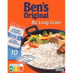 [14002] BEN'S ORIGINAL Riz Sachet Cuisson Long Grain 10mn 500g (4x125g)