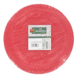 [64678] P20 RED PAPER PLATE.23CM BF