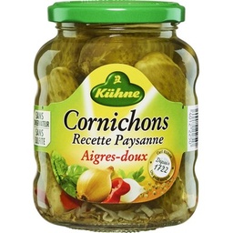 [68642] Kühne Cornichons aigres-doux recette paysanne 185g