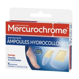 [18190] PANSEMENTS AMPOULES HYDROCOLLOIDES, 6 unités