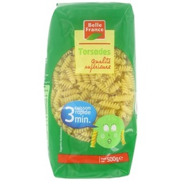 [50199] PATE TORSADES QS CUISSON 3 MIN BF SACHET 500 G