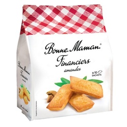 [63621] BONNE MAMAN - GÂTEAUX FINANCIERS AMANDES X10 INDIVIDUELS - LE PAQUET DE 250G