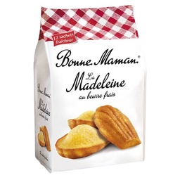 [23278] BONNE MAMAN - LA MADELEINE PUR BEURRE X12 SACHETS INDIVIDUELS - LE PAQUET DE 300G