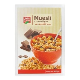 [18255] MUESLI CROUSTILLANT AU CHOCOLAT NOIR BF ETUI 500 G