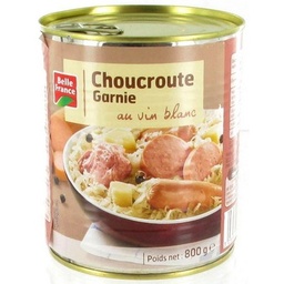 [09291] CHOUCROUTE GARNIE AU VIN BLANC BF BOITE 4/4 800 G