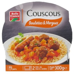 [33318] COUSCOUS BOULETTES ET MERGUEZ BF BARQUETTE 300 G