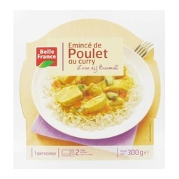 [61761] EMINCE POULET AU CURRY RIZ BF BARQ 300 G