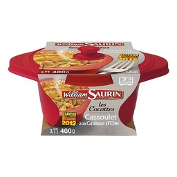 [55085] WILLIAM SAURIN - COCOTTE CASSOULET A LA GRAISSE DE CANARD 400G