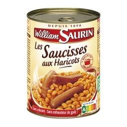 [09320] WILLIAM-SAURIN- SAUCISSES HARICOTS 1/2
